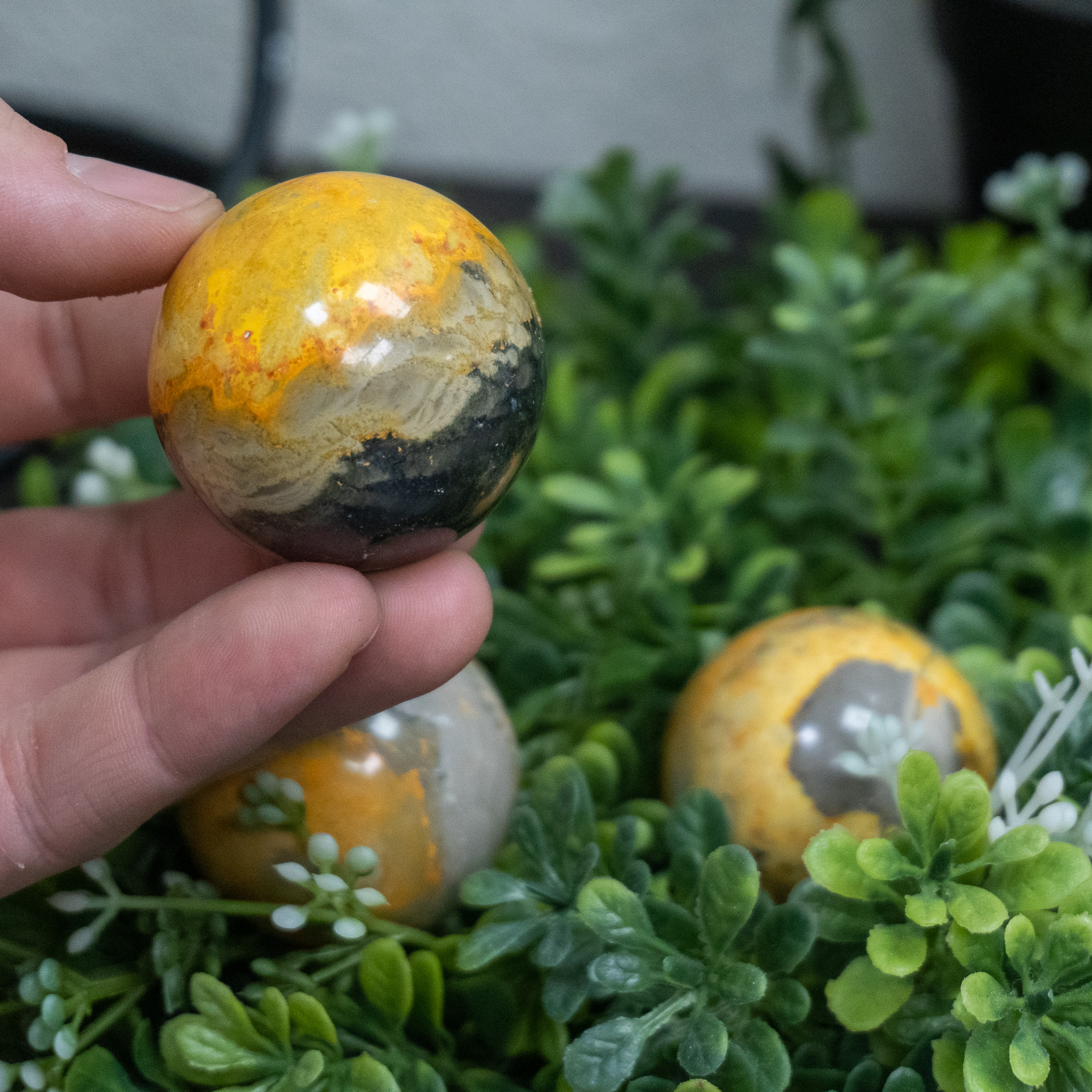 Bumblebee Jasper Sphere