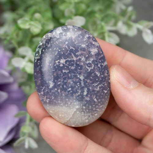 Purple Chalcedony Palmstone #8
