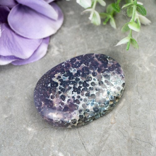Purple Chalcedony Palmstone #2