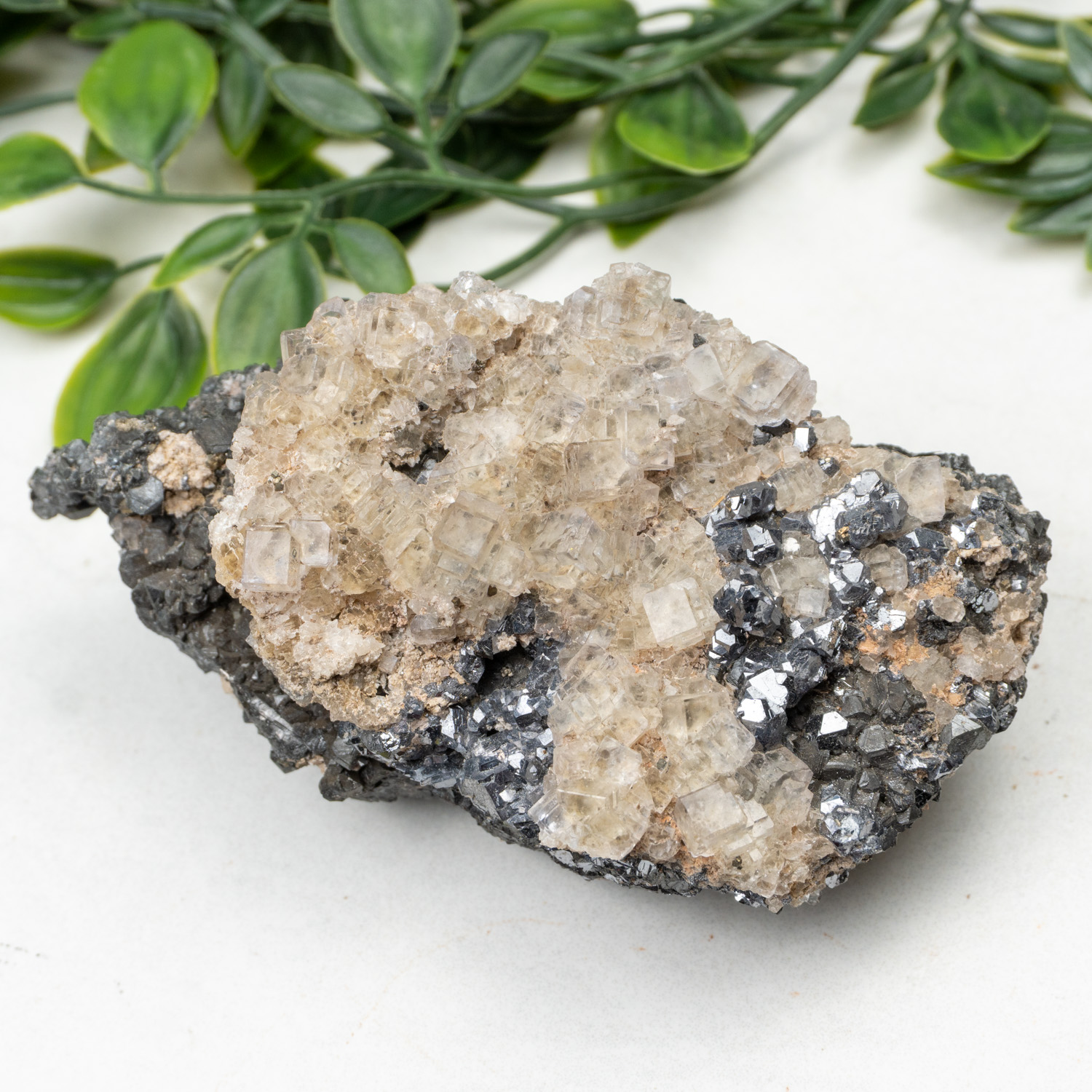 Fluorite on Galena and Sphalerite #1