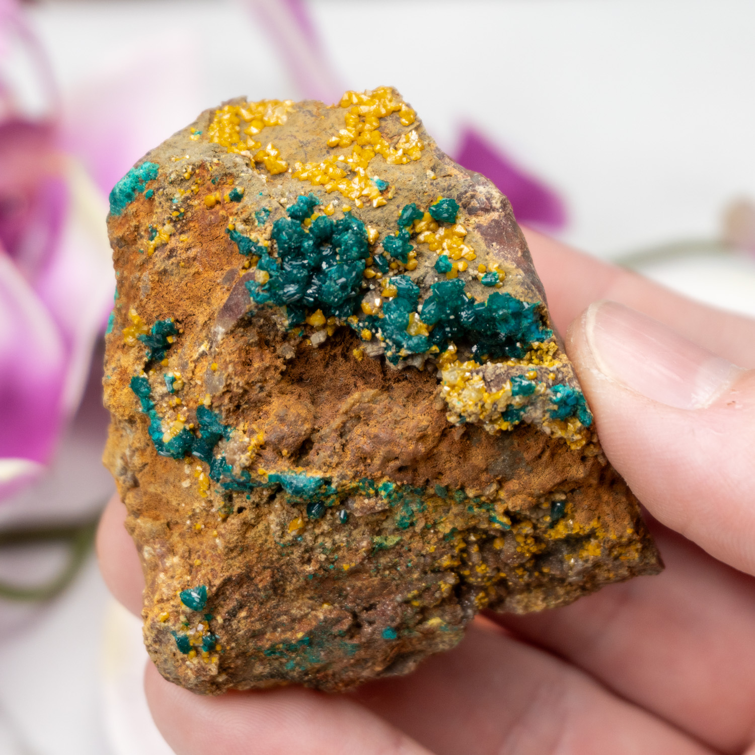 Dioptase with Mimetite #9