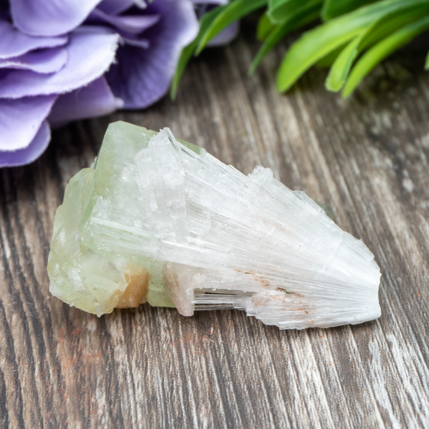 Green Apophyllite with Scolecite and Stilbite #1