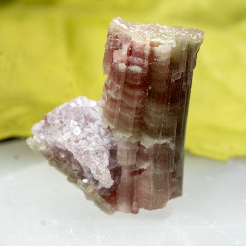 Watermelon Tourmaline on Lepidolite #1