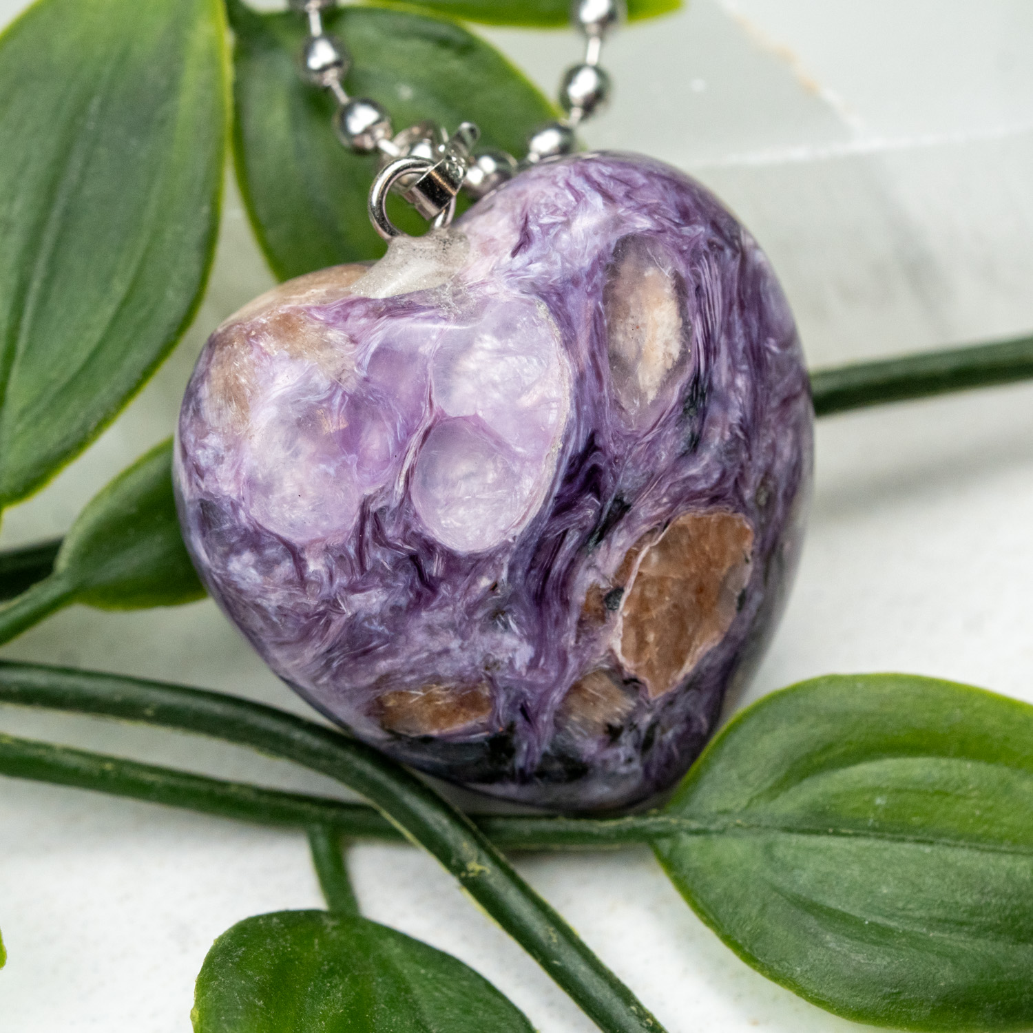 Charoite Heart Necklace #2
