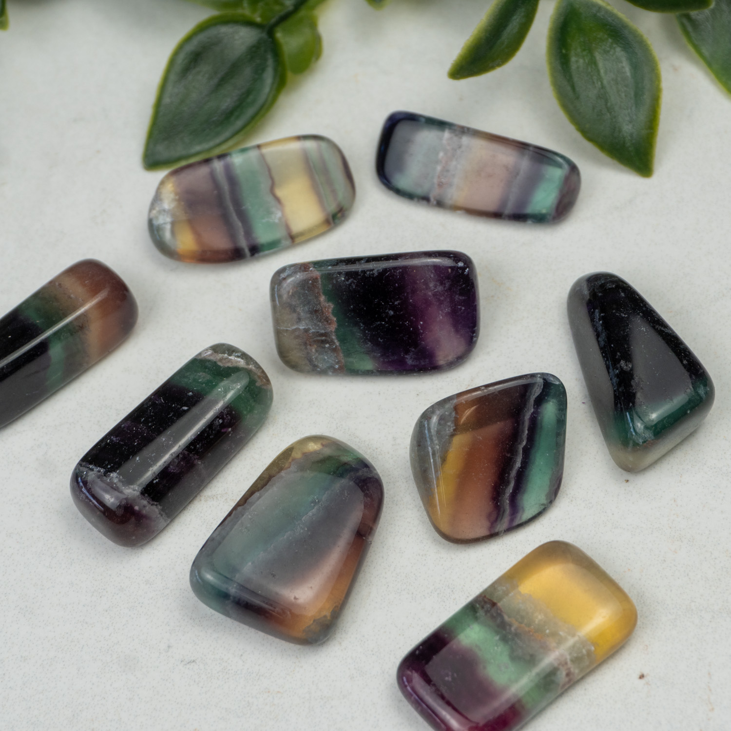 Rainbow Fluorite Tumbled