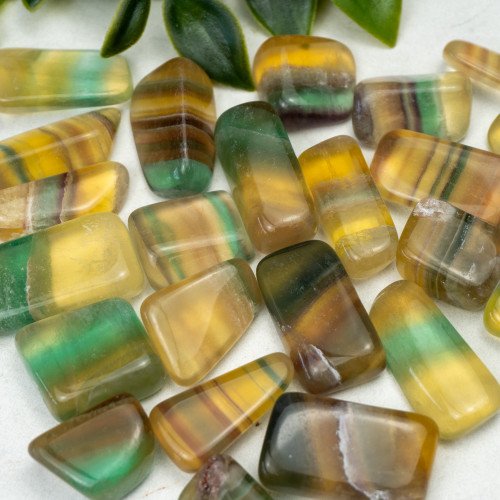 Yellow & Green Fluorite Tumbled