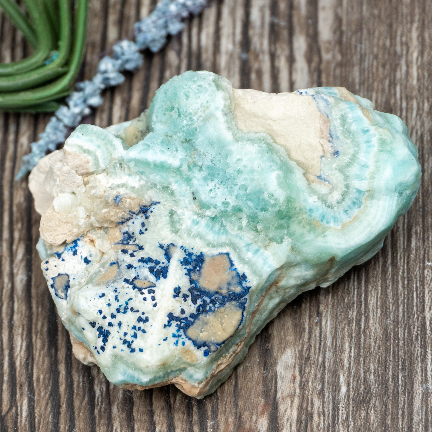 Blue Aragonite with Azurite #2