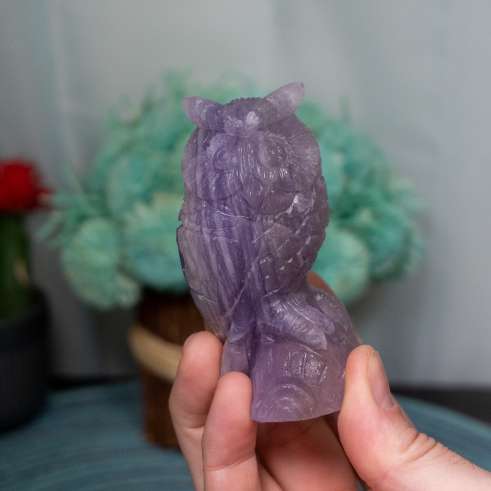 Purple Fluorite Owl