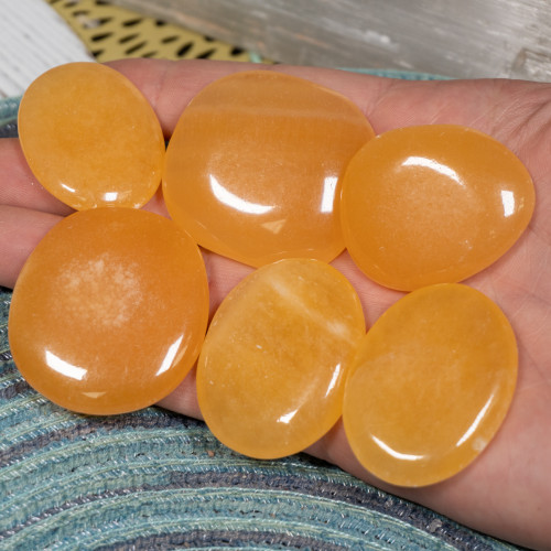 Small Orange Calcite Palmstone