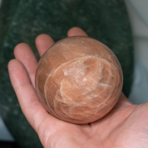 Medium Peach Moonstone Sphere