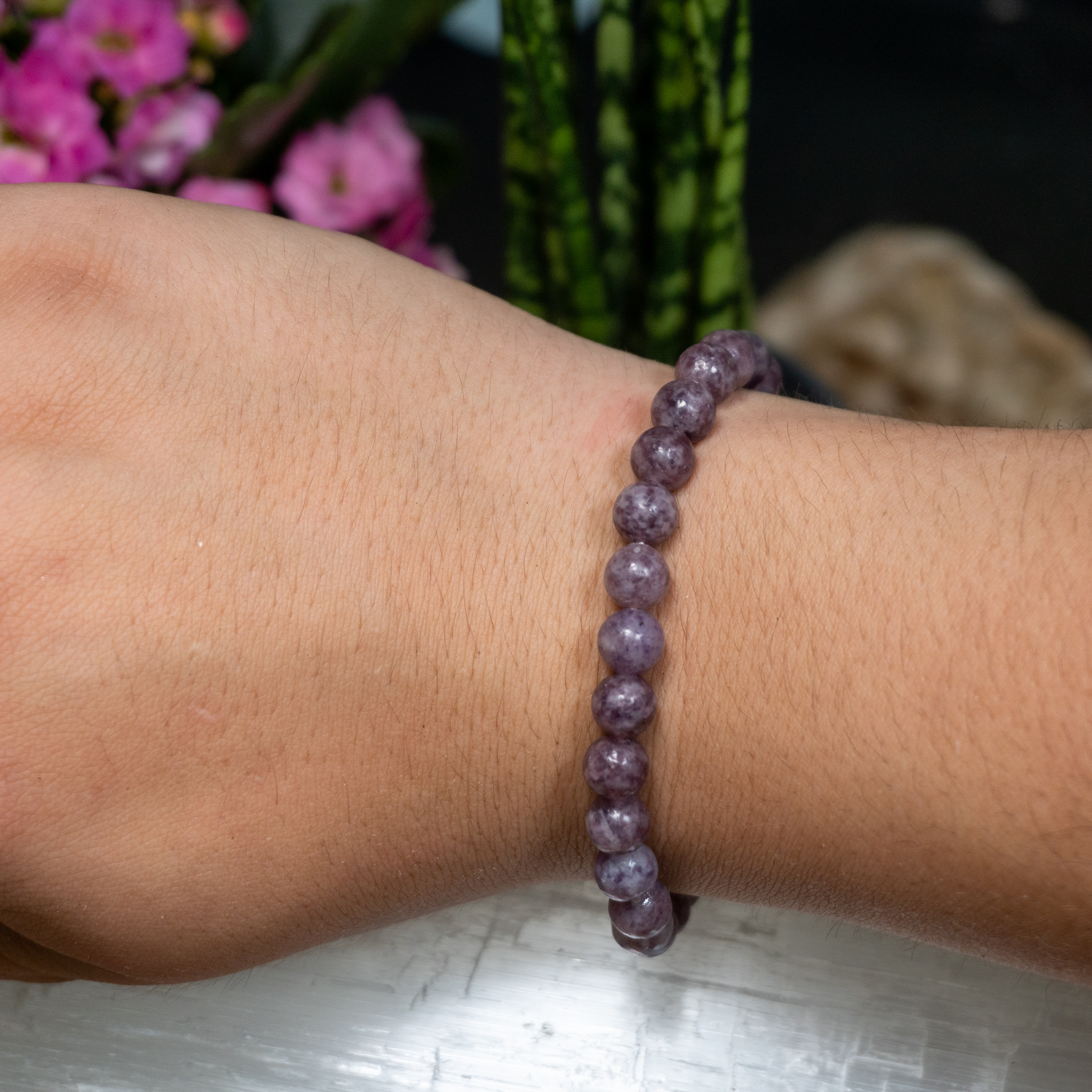 B Quality Lepidolite Bracelet (6mm)
