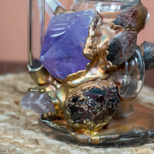 Angel Aura, Amethyst, and Dab Oil Smoking Rig The Crystal Council