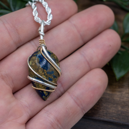 Azurite Silver Wrap