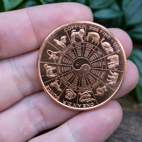 Leo 1oz Copper Coin
