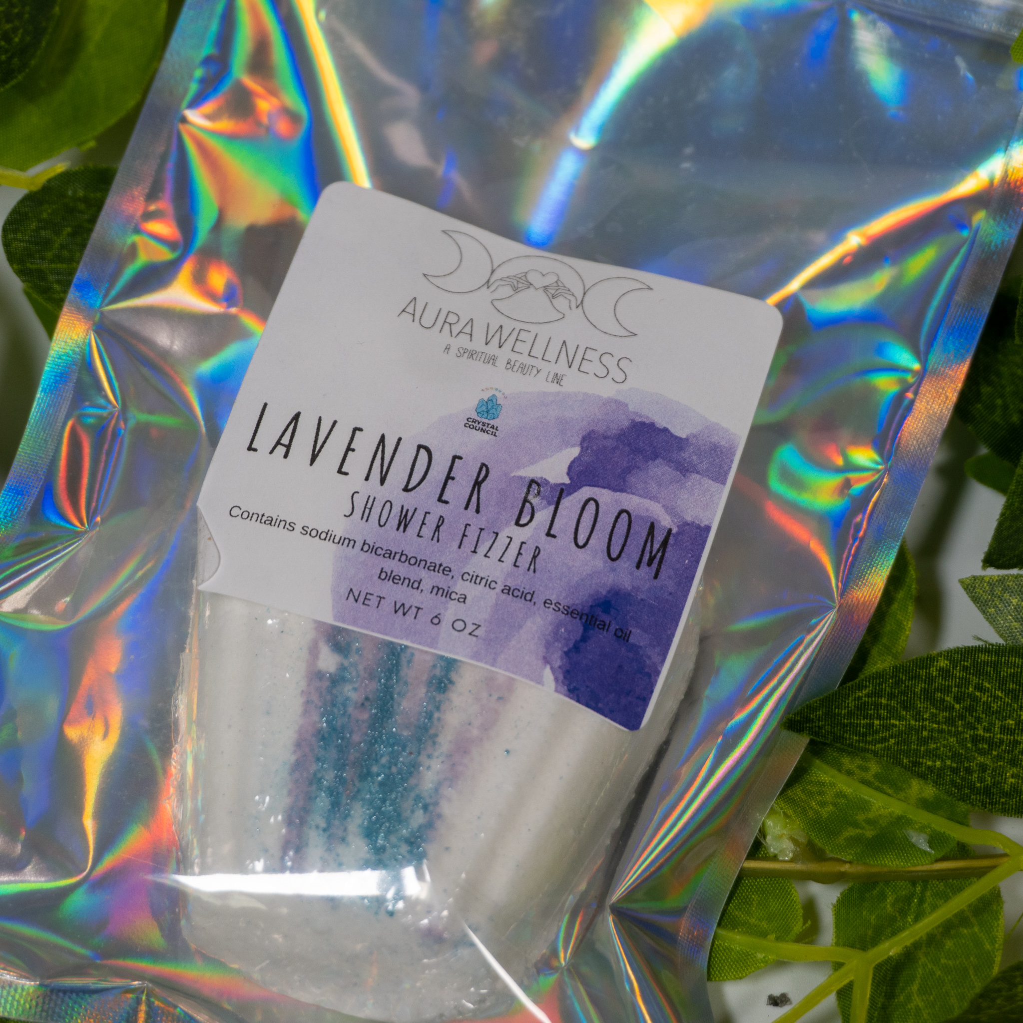 Lavendar & Mica Shower Fizzer The Crystal Council