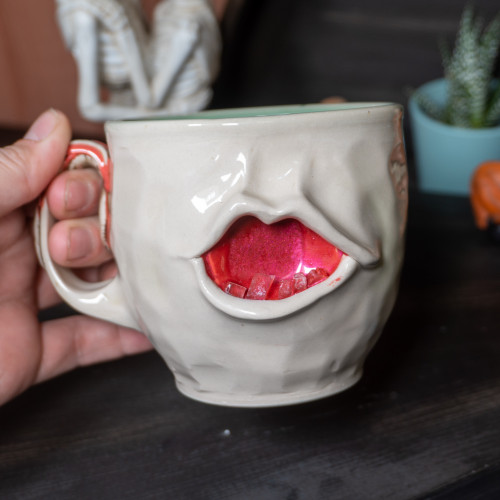 Rock Johnsen White Calcite Crystal Mug #11