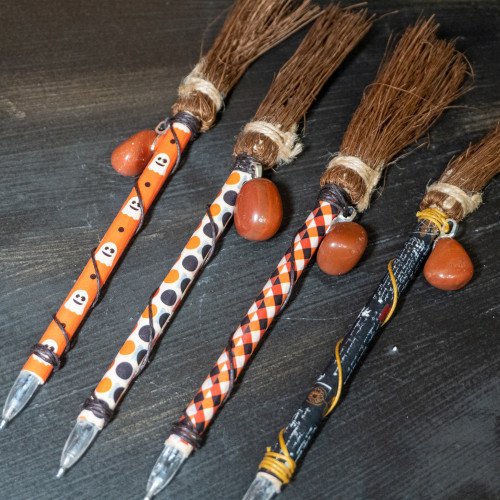 Red Jasper Witches Broomstick Pen