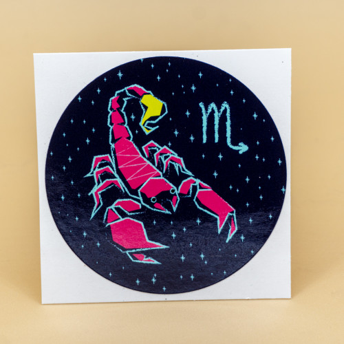 Neon Scorpio Sticker