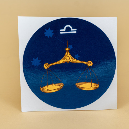 Gold Libra Sticker