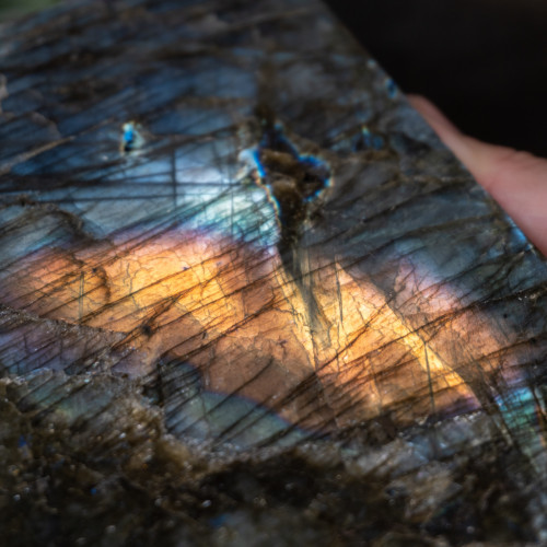 Large Half Polished Labradorite #3