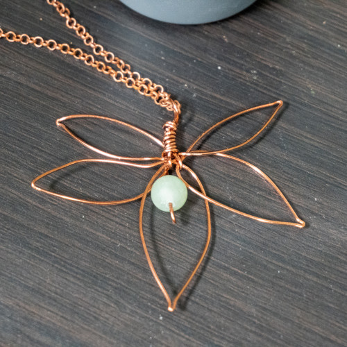 Green Aventurine Butterfly Necklace #1