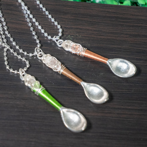 Crystal Spell Spoon Necklace