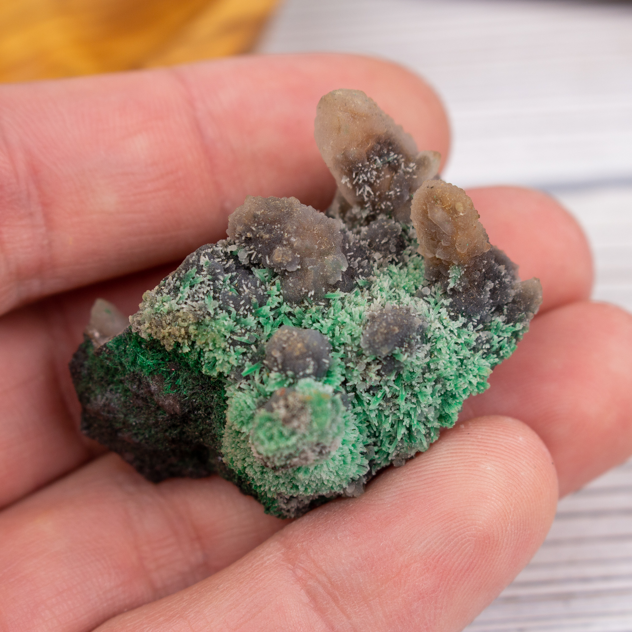 Druzy Quartz Over Malachite The Crystal Council